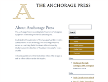 Tablet Screenshot of anchoragepress.ca